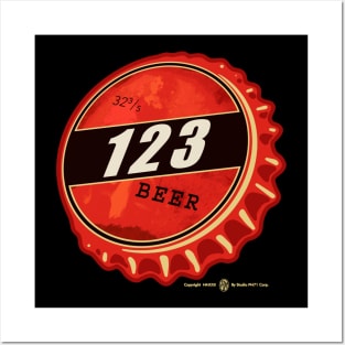 Vintage 123 Beer Bottlecap Posters and Art